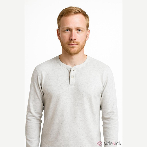 THE NORMAL BRAND Other - The Normal Brand Grey White Long Sleeve Henley Tee Medium
